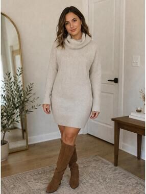 Cozy Long RDI Cowl Neck Sweater - Womens Size Medium